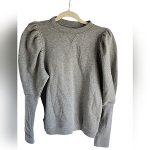Stella & Dot Gray Puffed sleeve sweatshirt Size Medium